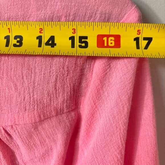 HYFVE pink Womens Long Sleeve Crop front knot 💯 cotton top in M - Picture 8 of 12